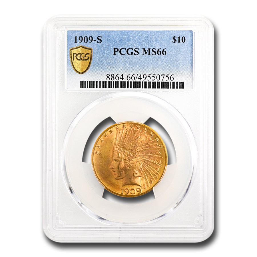 1909-S $10 Indian Gold Eagle MS-66 PCGS