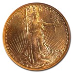 1909-S $20 St Gaudens Gold Double Eagle MS-64 NGC CAC