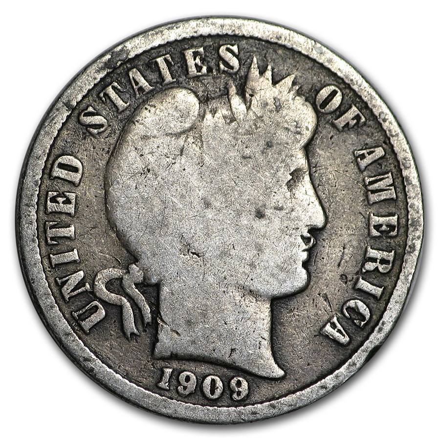 1909-S Barber Dime Good