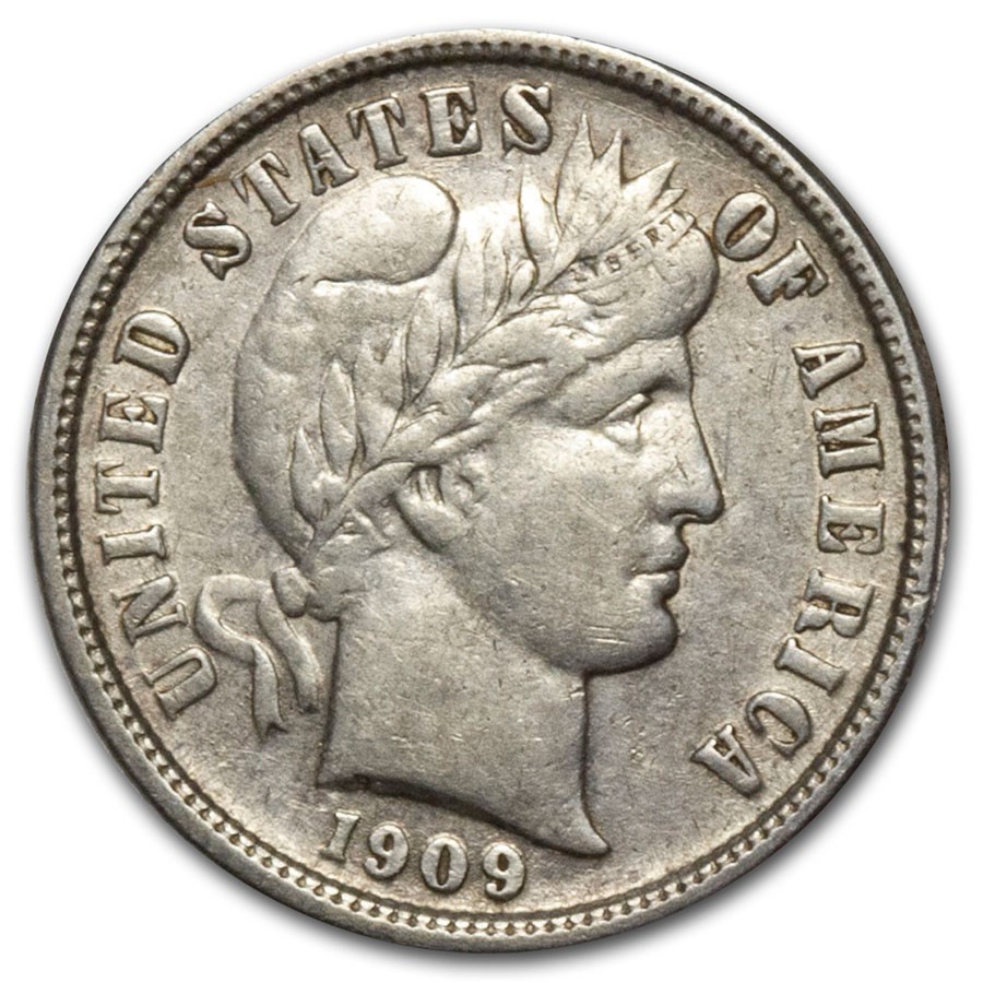 1909-S Barber Dime XF