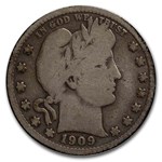 1909-S Barber Quarter VG