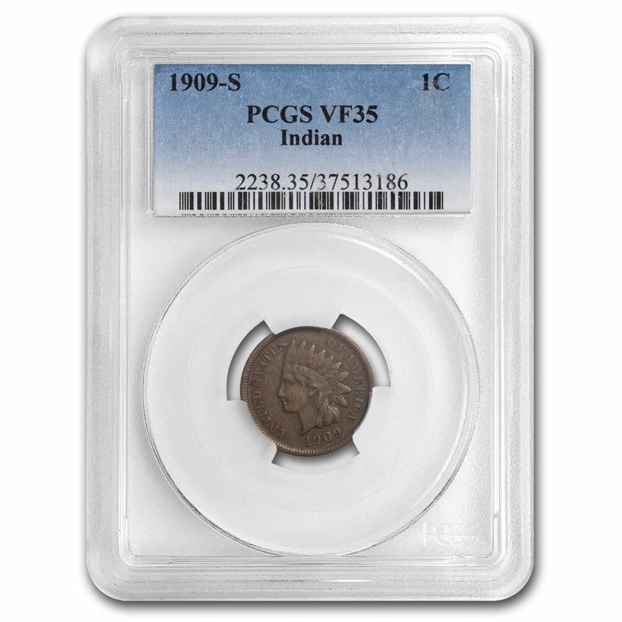 1909-S Indian Head Cent VF-35 PCGS