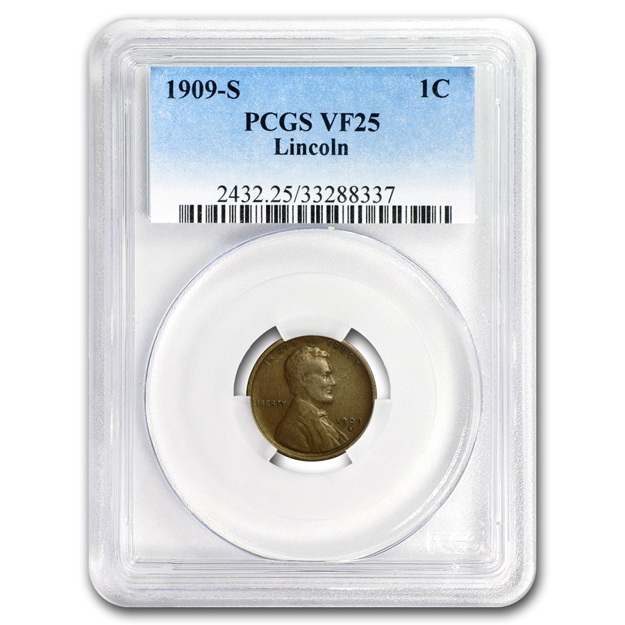 1909-S Lincoln Cent VF-25 PCGS