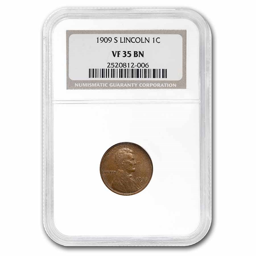 1909-S Lincoln Cent VF-30 NGC (Brown)