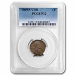 1909-S VDB Lincoln Cent Fine-12 PCGS