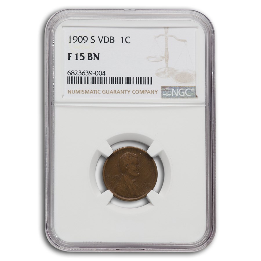 1909-S VDB Lincoln Cent Fine-15 NGC