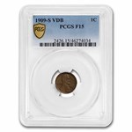 1909-S VDB Lincoln Cent Fine-15 PCGS