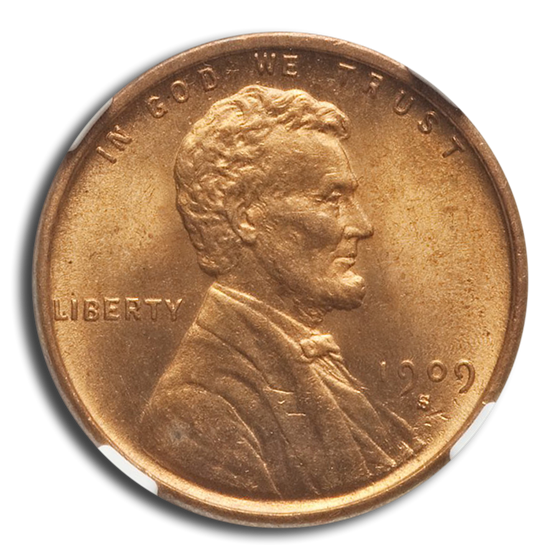 Buy 1909-S VDB Lincoln Cent MS-64 NGC (Red) | APMEX