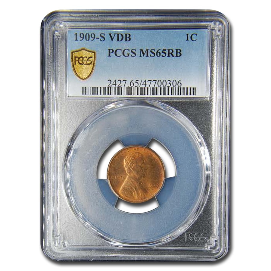 1909-S VDB Lincoln Cent MS-65 PCGS (Red/Brown)