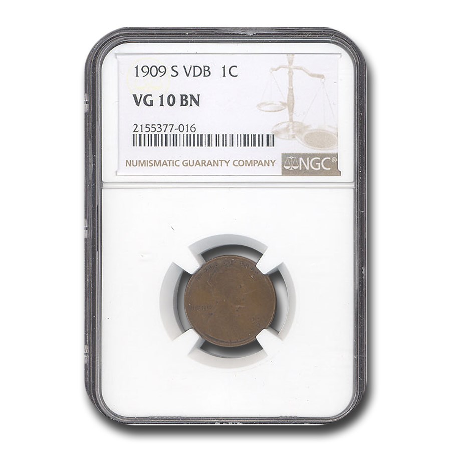1909-S VDB Lincoln Cent VG-10 NGC (Brown)