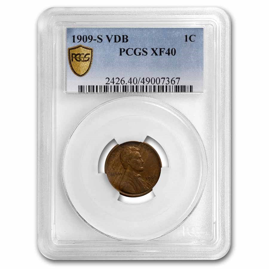 1909-S VDB Lincoln Cent XF-40 PCGS