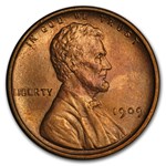 1909 VDB Lincoln Cent BU (Red/Brown)