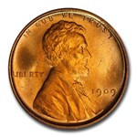 1909 VDB Lincoln Cent MS-65+ PCGS CAC (Red)