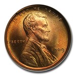 1909 VDB Lincoln Cent MS-66 NGC (Red)