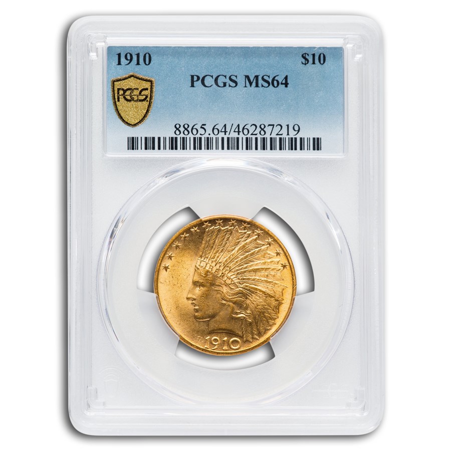 1910 $10 Indian Gold Eagle MS-64 PCGS