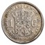 1910-1917 Netherlands Silver Gulden Wilhelmina I Avg Circ