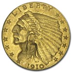 1910 $2.50 Indian Gold Quarter Eagle AU