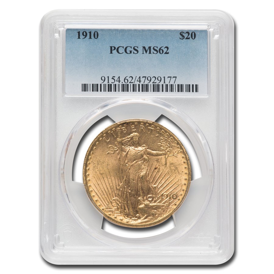1910 $20 St Gaudens Gold Double Eagle MS-62 PCGS