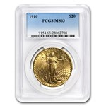 1910 $20 St Gaudens Gold Double Eagle MS-63 PCGS