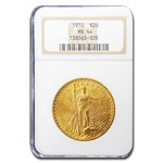 1910 $20 St Gaudens Gold Double Eagle MS-64 NGC