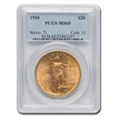1910 $20 St Gaudens Gold Double Eagle MS-65 PCGS