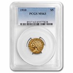 1910 $5 Indian Gold Half Eagle MS-63 PCGS