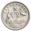 1910 Australia Silver Threepence Edward VII AU