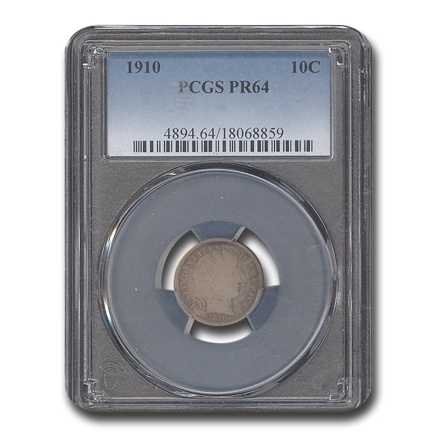 1910 Barber Dime PR-64 PCGS