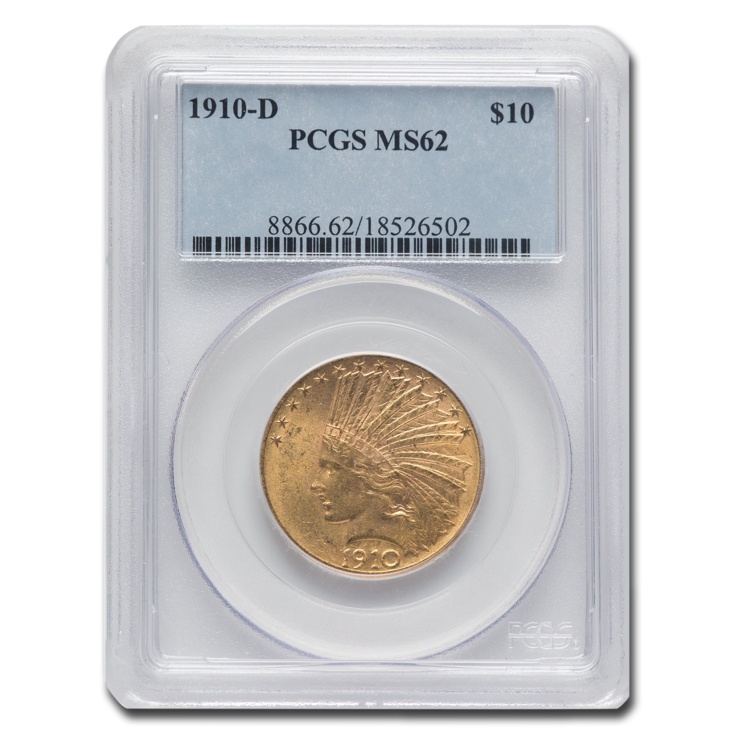 Buy 1910-D $10 Indian Gold Eagle MS-62 PCGS | APMEX