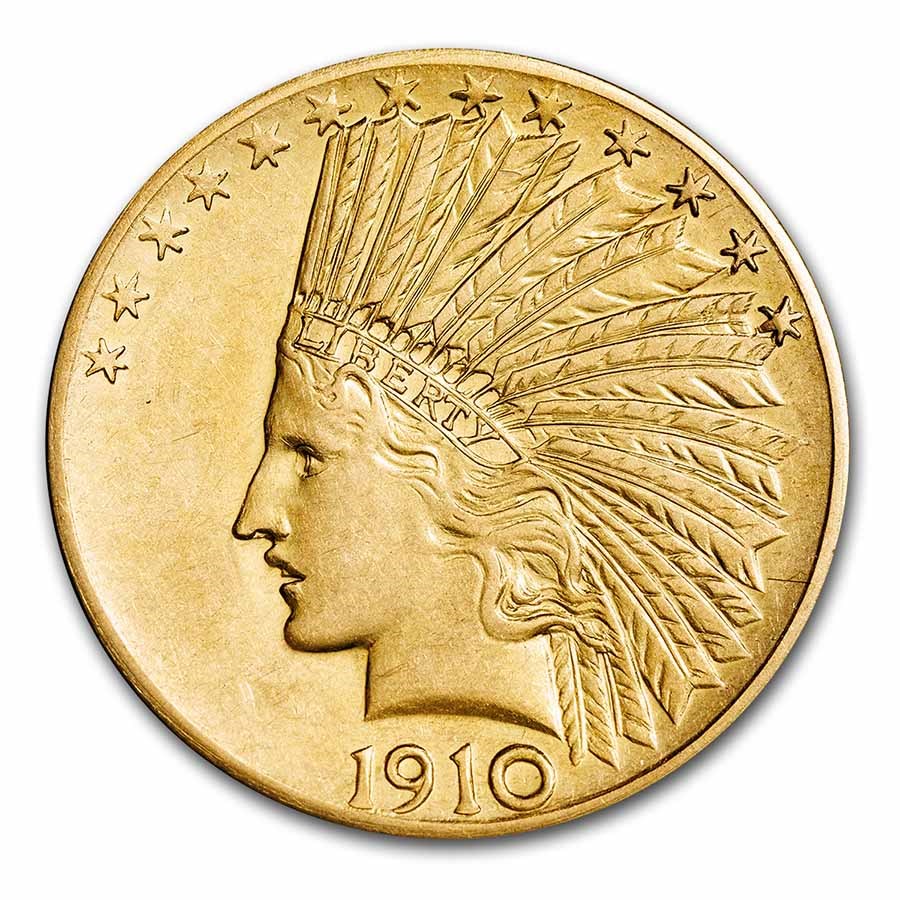 1910-D $10 Indian Gold Eagle XF