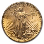 1910-D $20 St Gaudens Gold Double Eagle MS-64 PCGS (CAC)