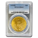 1910-D $20 St Gaudens Gold Double Eagle MS-64+ PCGS