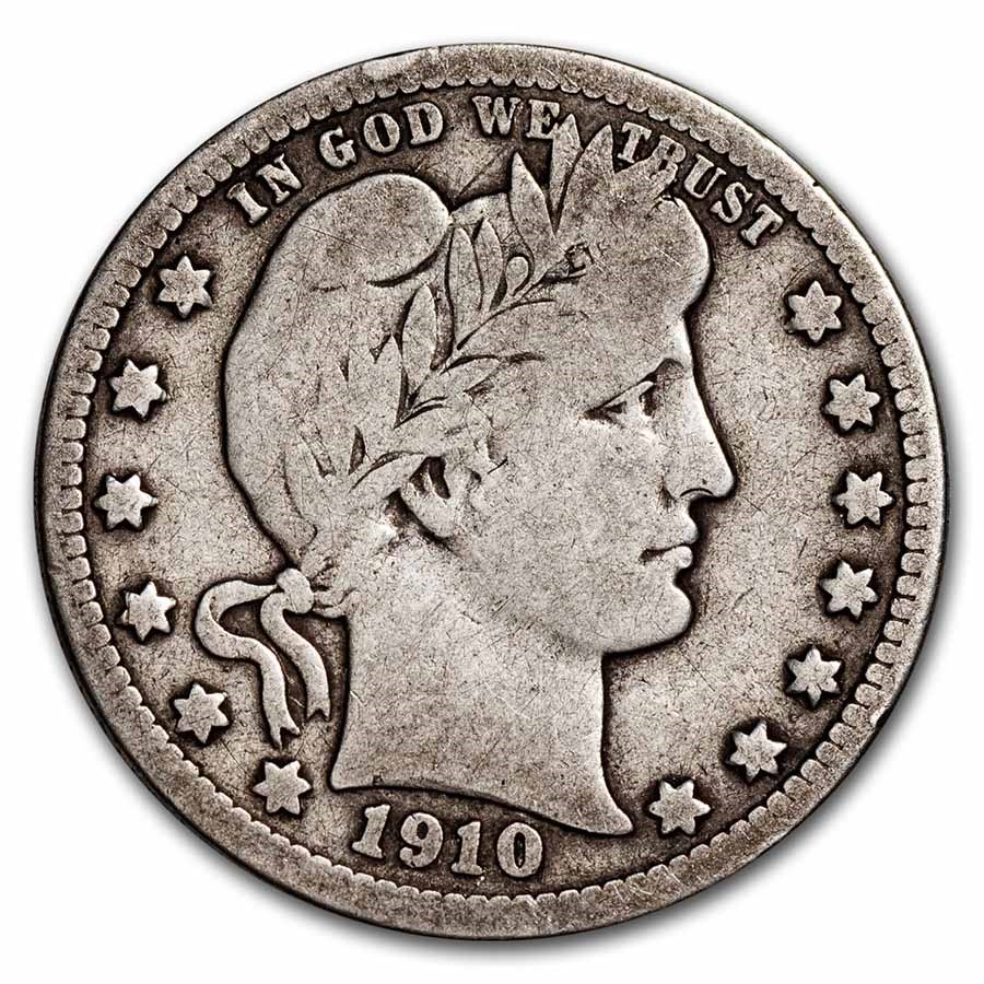 1910-D Barber Quarter VG