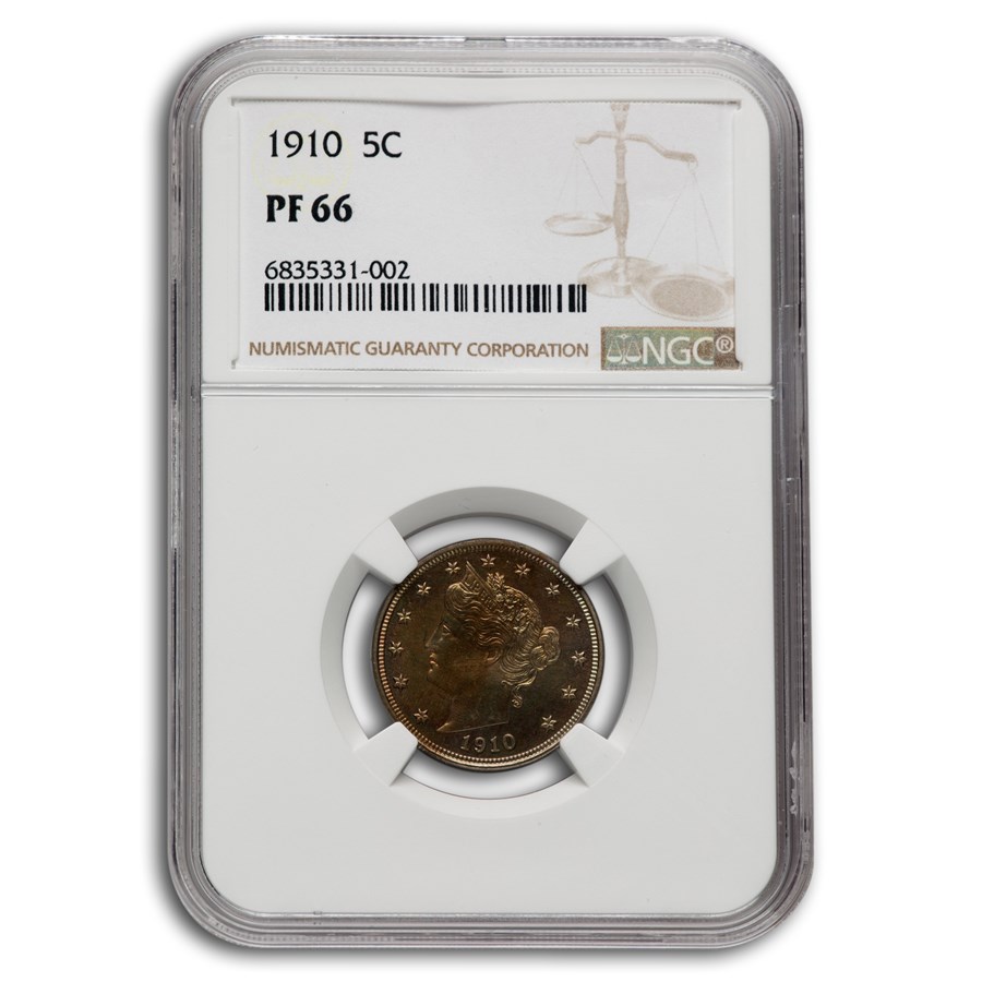 1910 Liberty Head V Nickel PF-66 NGC