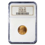 1910 Lincoln Cent MS-66 NGC (Red)