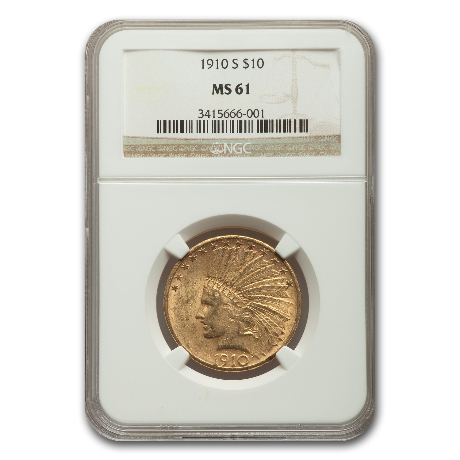 Buy 1910-S $10 Indian Gold Eagle MS-61 NGC | APMEX