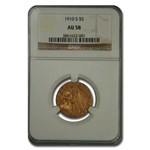 1910-S $5 Indian Gold Half Eagle AU-58 NGC