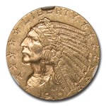 1910-S $5 Indian Gold Half Eagle MS-61 NGC