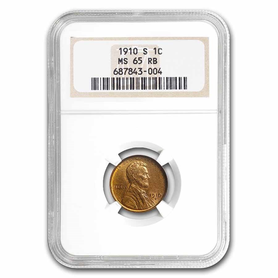 Buy 1910-S Lincoln Cent MS-65 NGC (Red/Brown) | APMEX