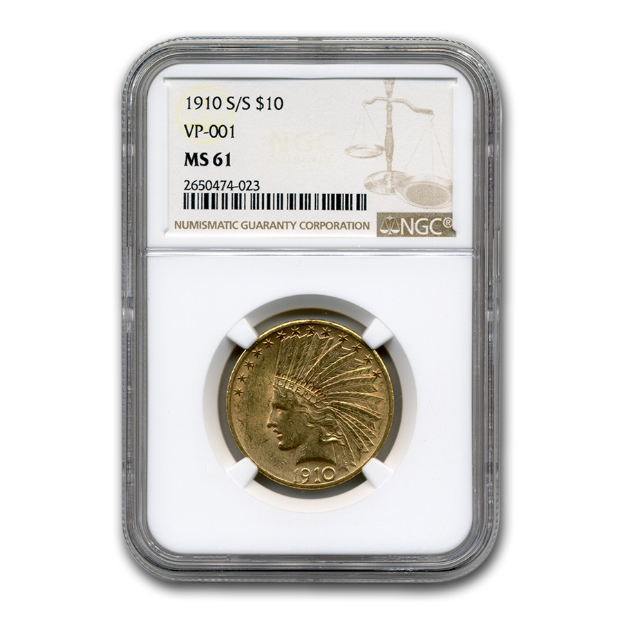 Buy 1910-S/S $10 Indian Gold Eagle MS-61 NGC (VP-001) | APMEX