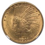 1911 $10 Indian Gold Eagle MS-62 NGC