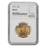 1911 $10 Indian Gold Eagle MS-62 NGC