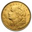 1911-1922 Switzerland Gold 10 Francs BU (Random)