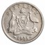 1911-1936 Australia Silver 6 Pence George V Avg Circ