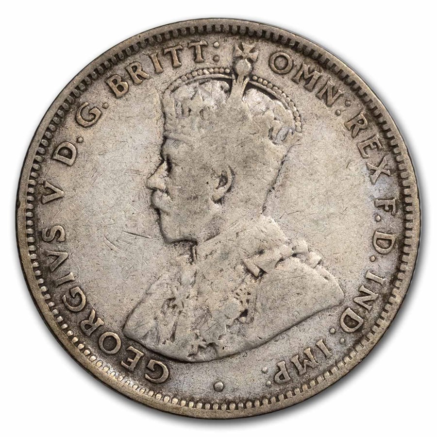 1911-1936 Australia Silver Shilling George V Avg Circ