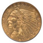 1911 $2.50 Indian Gold Quarter Eagle MS-63 NGC