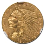 1911 $2.50 Indian Gold Quarter Eagle MS-64 NGC