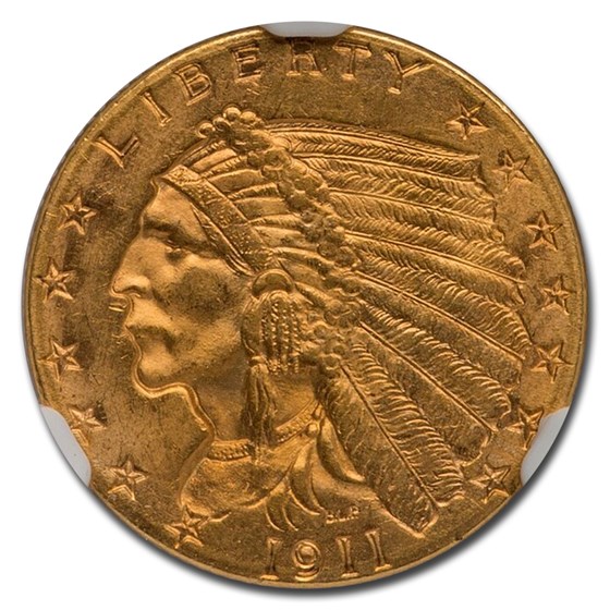 Buy 1911 $2.50 Indian Gold Quarter Eagle MS-66 NGC (Green Label) | APMEX