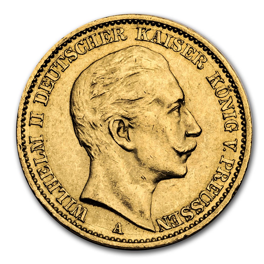 Buy 1911-A Germany Gold 20 Marks Prussia Wilhelm II BU | APMEX