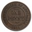 1911 Australia Bronze Penny George V XF